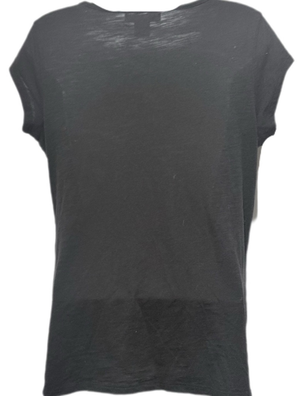 Liz Claiborne Black Embroidered Lace Overlay Short Sleeve Top Blouse Size S EUC - Picture 5 of 6